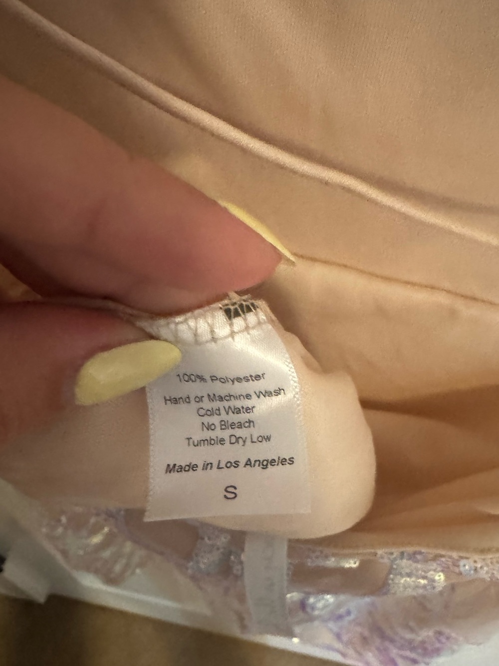 Lucy in the Sky Iridescent Lavender & Nude Sequin Mini Dress - Picture 4 of 4
